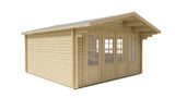 Blockhütte - Gartenhaus Blackpool | 58mm | Fichte braun imprägniert
