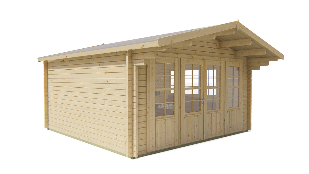 Cabane en rondins - Maison de jardin Blackpool | 58 mm | vert pin imprégné