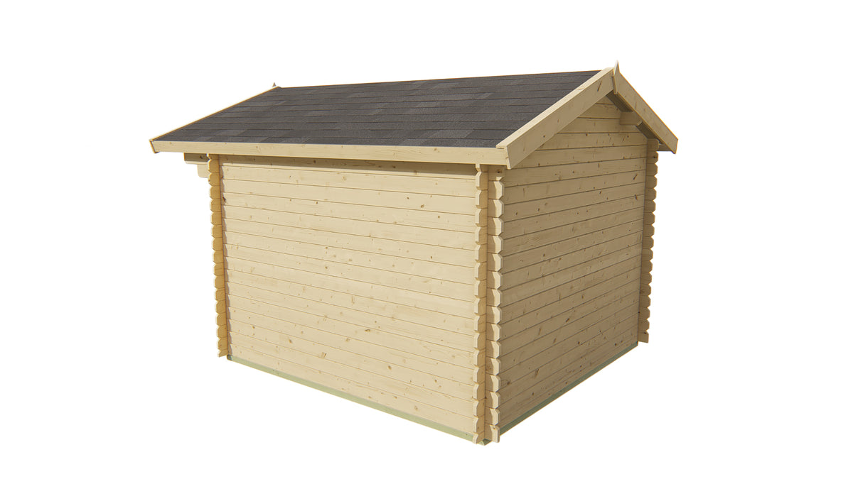Cabane en rondins - Maison de jardin Bo | 28 mm | pin gris imprégné