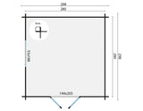 Blokhut - Tuinhuis Bodine | 28 mm | vuren Red Class Wood geïmpregneerd