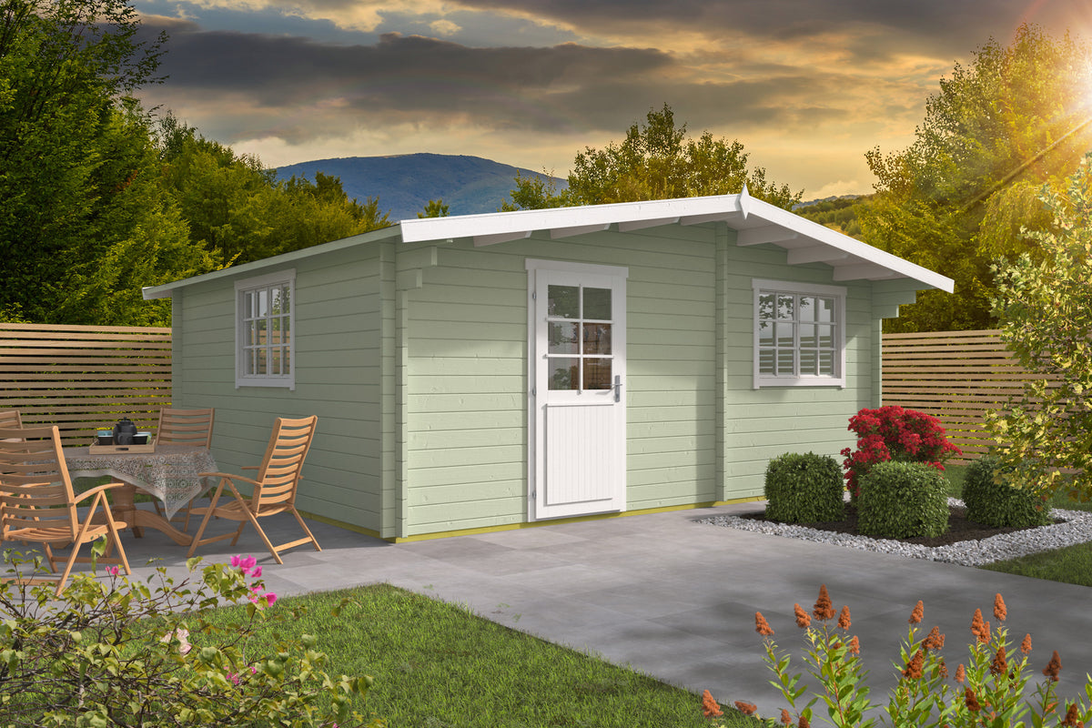 Cabane en rondins - Maison de jardin Cantabrie | 44 mm | imprégné de brun