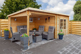Blockhütte - Gartenhaus Chappo | 28mm | Fichte Red Class Holz imprägniert