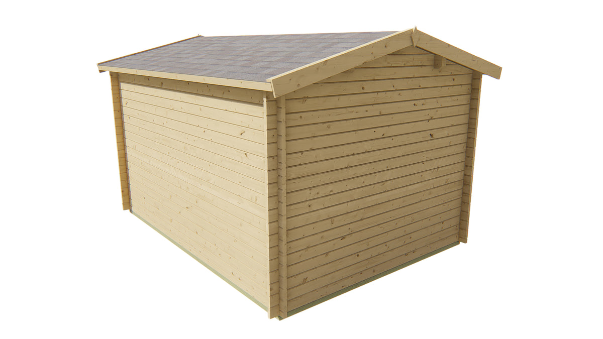 Cabane en rondins - Maison de jardin Chloé | 40 mm | vert pin imprégné