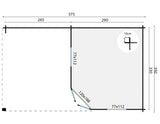 Blockhaus - Gartenhaus Christoffer | 28mm | Fichte braun imprägniert
