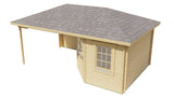 Blockhaus - Gartenhaus Christoffer | 28mm | Fichte braun imprägniert