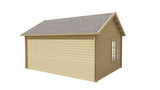 Blockhütte - Gartenhaus Uhrenhaus | 44mm | Fichte grau imprägniert