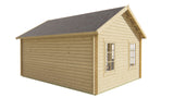 Cabane en rondins - Maison de jardin Clockhouse Trevor | 70 mm | Bois imprégné de classe rouge