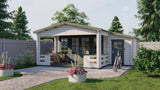 Blockhütte - Gartenhaus Coventry | 58mm | Fichte braun imprägniert