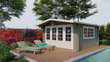 Cabane en rondins - Maison de jardin Derby | 58 mm | Bois imprégné de classe rouge