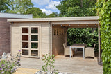 Cabane en rondins - Maison de jardin Dellinger | 28 mm | vert pin imprégné