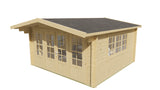 Blockhütte - Gartenhaus Derby | 58mm | Fichte braun imprägniert