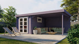 Blockhaus - Gartenhaus Diederick | 28mm | Fichte braun imprägniert