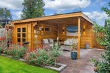 Blockhaus - Gartenhaus Diederick | 28mm | Fichte braun imprägniert