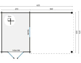 Blockhaus - Gartenhaus Diederick | 28mm | Fichte braun imprägniert