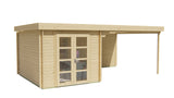 Blockhaus - Gartenhaus Diederick | 28mm | Fichte braun imprägniert
