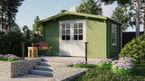 Blockhütte - Gartenhaus Dyre | 40mm | Fichte braun imprägniert