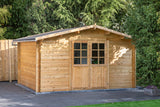 Blockhütte - Gartenhaus Dyre | 40mm | Fichte braun imprägniert