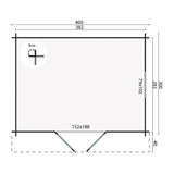 Blockhütte - Gartenhaus Dyre | 40mm | Fichte braun imprägniert
