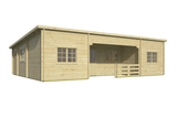Cabane en rondins - Maison de jardin Estrémadure | 44 mm | miel jaune imprégné
