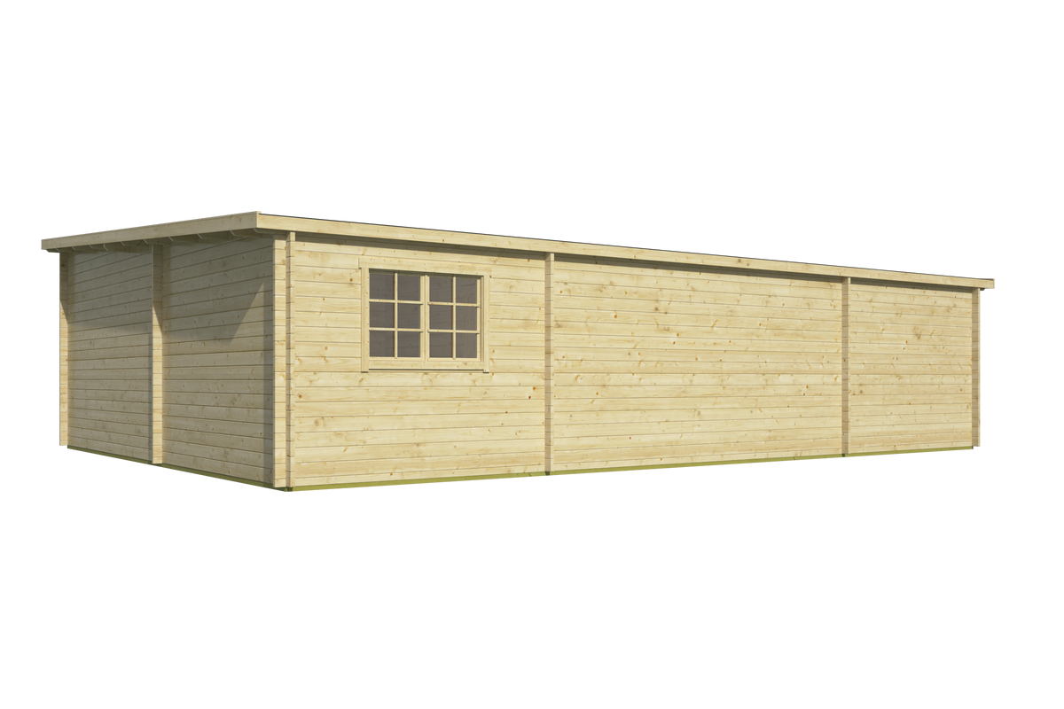 Cabane en rondins - Maison de jardin Estrémadure | 44 mm | gris imprégné