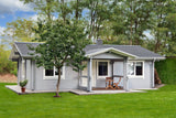 Blockhaus - Gartenhaus Finn | 92mm | Fichte braun imprägniert
