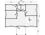 Blockhaus - Gartenhaus Finn | 92mm | Fichte braun imprägniert