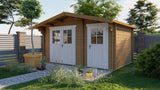 Blockhaus - Gartenhaus Fraga | 34mm | Fichte braun imprägniert