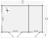 Blockhaus - Gartenhaus Fraga | 34mm | Fichte braun imprägniert