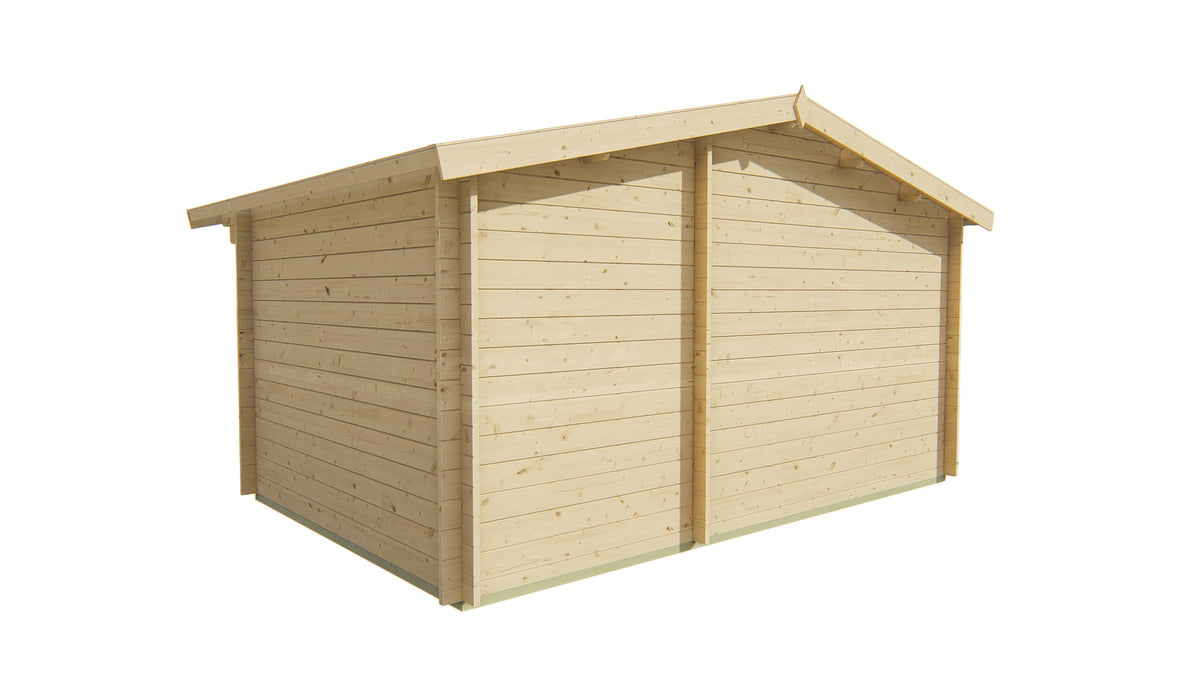 Blockhaus - Gartenhaus Fraga | 34mm | Fichtengrün imprägniert