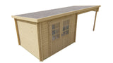 Blockhaus - Gartenhaus Freddy | 28mm | Fichte Red Class Holz imprägniert