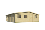 Cabane en rondins - Abri de jardin Fuerteventura | 70 mm | imprégné de brun