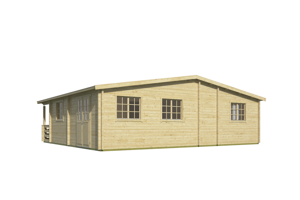 Blockhaus - Gartenhaus Fuerteventura | 70 mm | honiggelb imprägniert