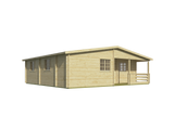 Cabane en rondins - Abri de jardin Fuerteventura | 70 mm | imprégné de brun
