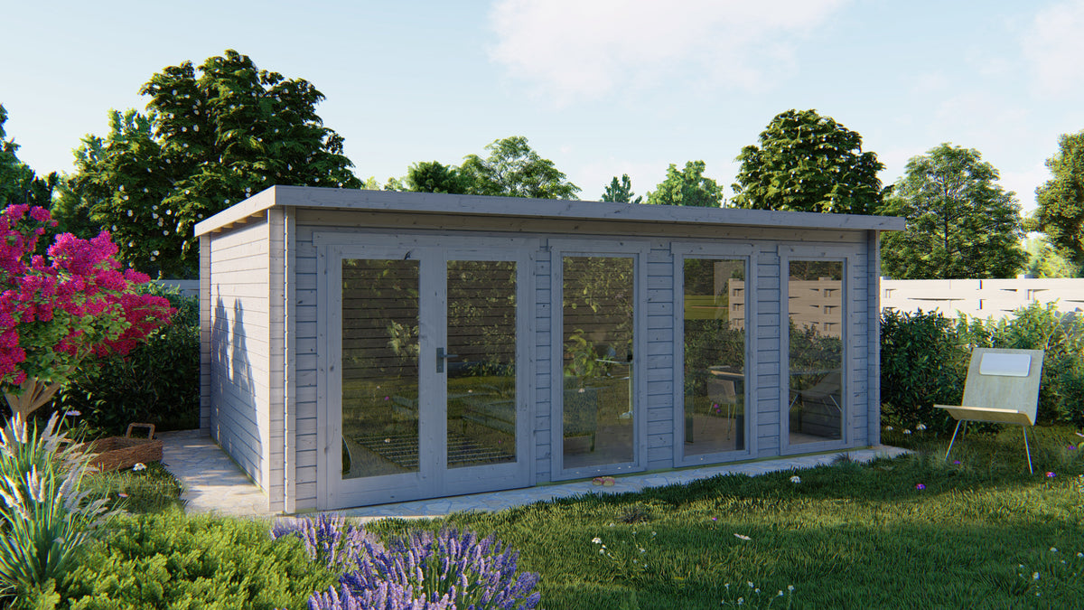 Cabane en rondins - Maison de jardin Gabriella | 58 mm | imprégné de brun