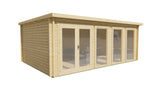 Blockbohlenhaus - Gartenhaus Gabriella | 58 mm | Red Class Holz imprägniert