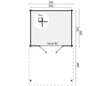 Blockhaus - Gartenhaus Georg | 28mm | Fichte grau imprägniert