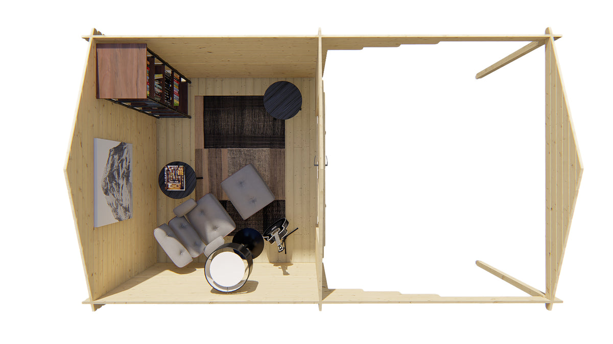 Blockhaus - Gartenhaus Georg | 28mm | Fichte Red Class Holz imprägniert