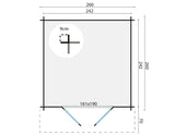 Blockhaus - Gartenhaus Gitte | 28mm | Fichte braun imprägniert