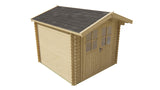 Blockhaus - Gartenhaus Gitte | 28mm | Fichte braun imprägniert