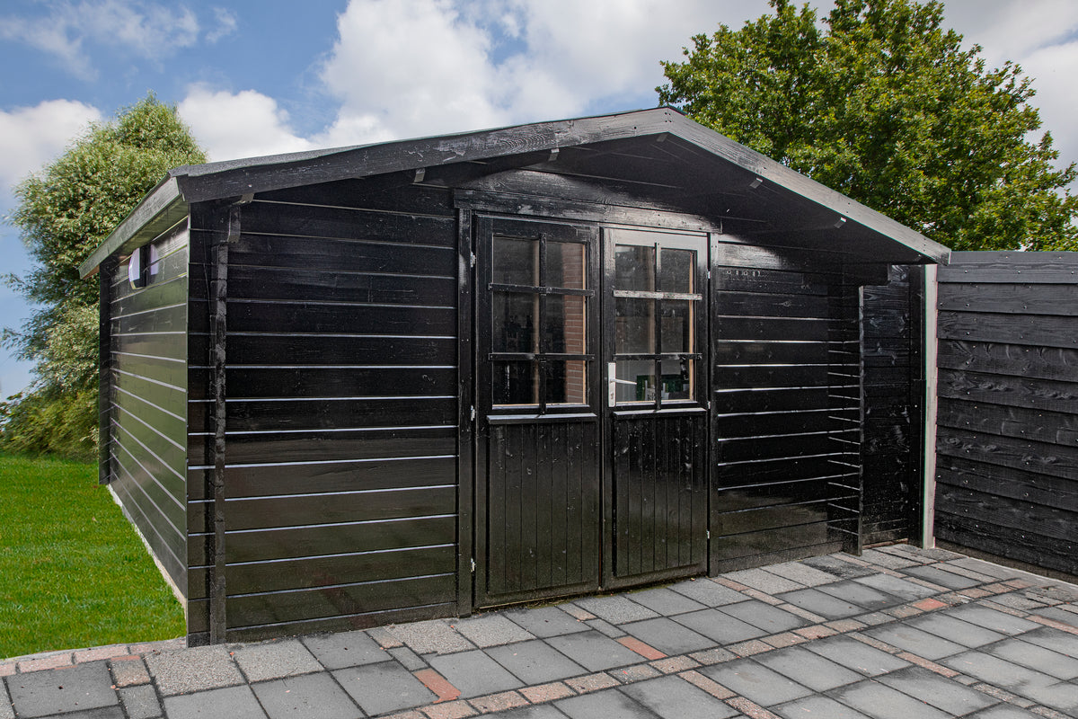 Cabane en rondins - Maison de jardin Gunda | 40 mm | vert pin imprégné