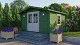 Blockhaus - Gartenhaus Gunda | 40mm | Fichte grau imprägniert