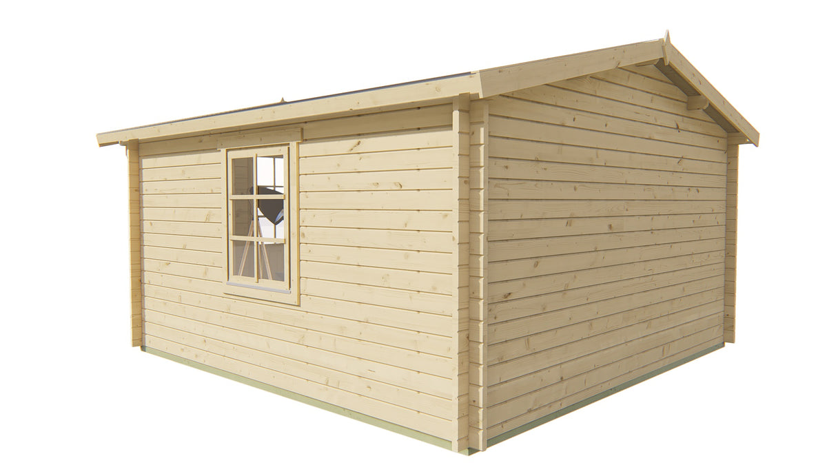 Blockhaus - Gartenhaus Gunda | 40mm | Fichte grau imprägniert