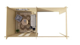 Blockhaus - Gartenhaus Hasse | 28mm | Fichte Red Class Holz imprägniert