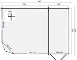 Blockhaus - Gartenhaus Helge | 44mm | Fichte braun imprägniert