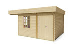 Blockhaus - Gartenhaus Helge | 44mm | Fichte braun imprägniert