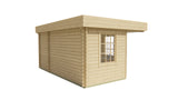 Blockhaus - Gartenhaus Helge | 44mm | Fichte braun imprägniert