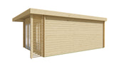 Cabane en rondins - Maison de jardin Hildegard | 44 mm | pin gris imprégné