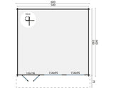 Blokhut - Tuinhuis Helle | 44 mm | vuren Red Class Wood geïmpregneerd