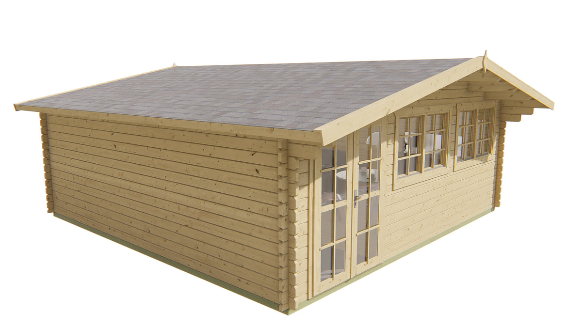 Blokhut - Tuinhuis Helle | 44 mm | vuren Red Class Wood geïmpregneerd