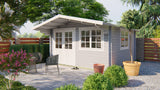 Blockhaus - Gartenhaus Inge | 44mm | Fichte grau imprägniert